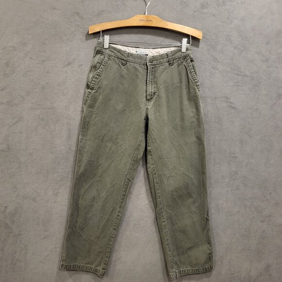 Columbia Hiking Pants Womens Size 8P 100% Cotton Green Utility‎ Pocket Camp - Picture 1 of 7